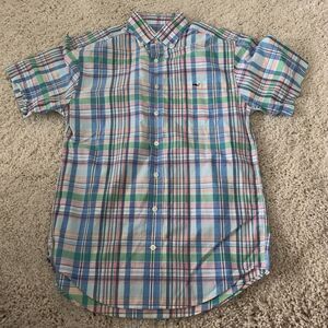 Vineyard Vines Shirt Mens Small Classic Fit Tucker Short Sleeve Plaid